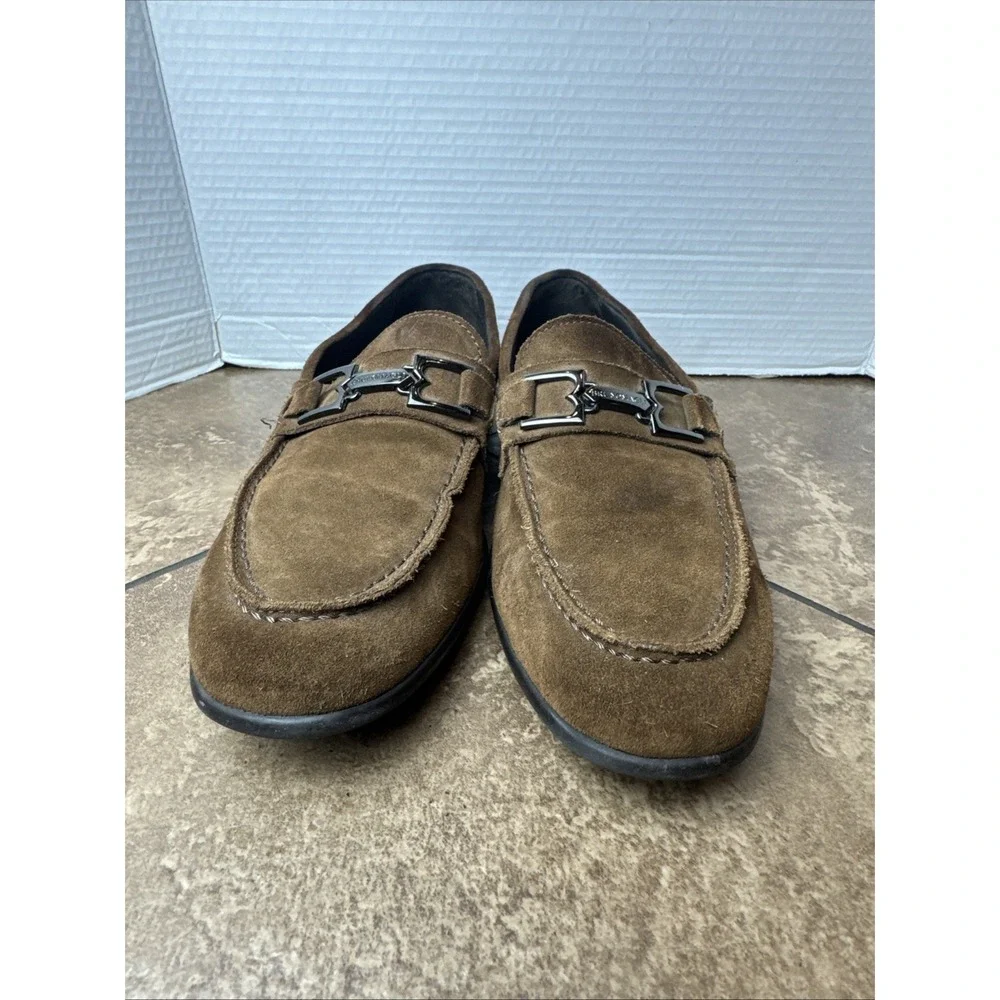 Bruno Magli Taso Bit Loafers Brown Suede 9M